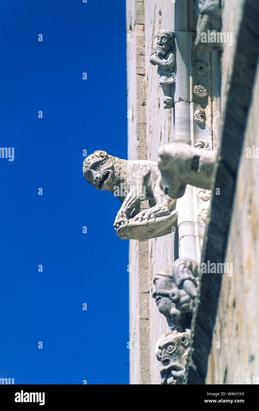 Italien Marche Osimo San Leopardo Kathedrale Detail Stockfoto