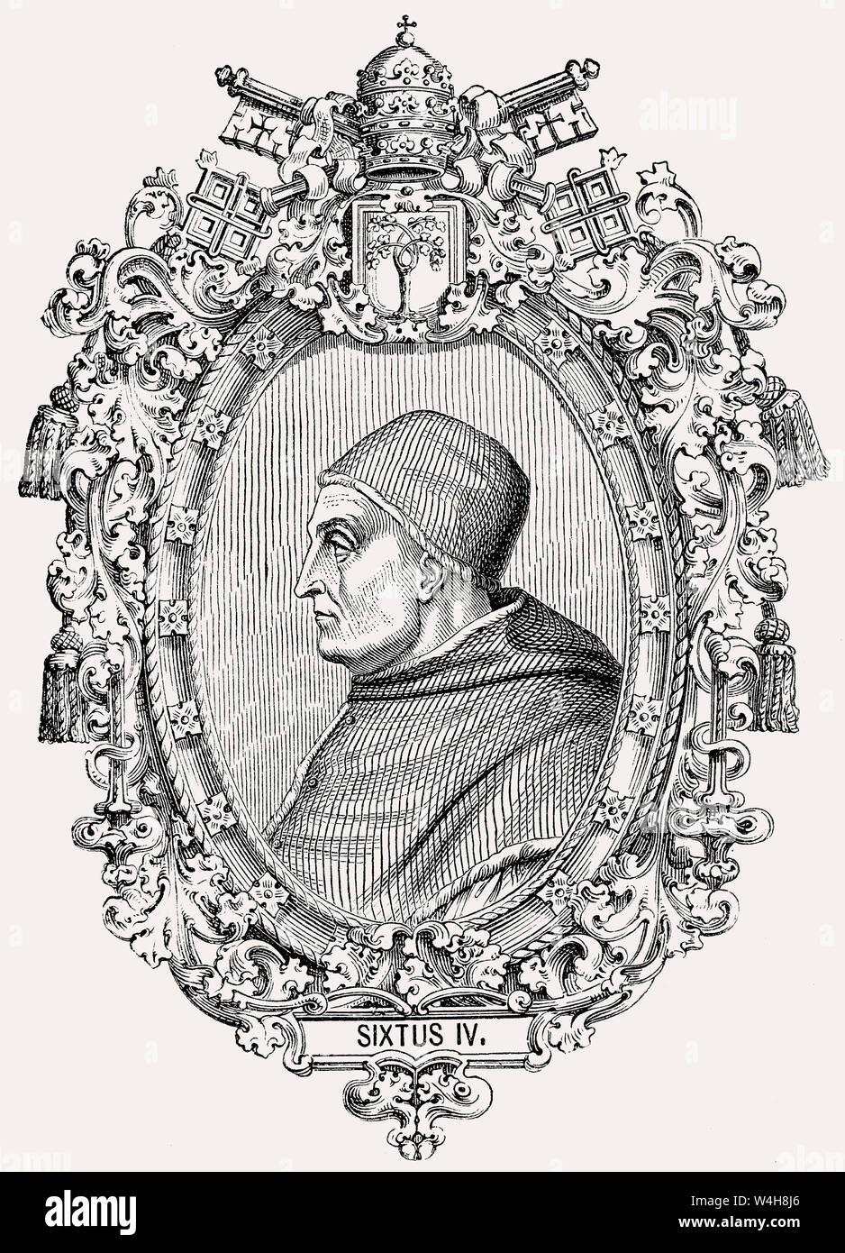 Papst Sixtus IV., 1414-1484, geboren Francesco della Rovere, Papst von 1471 bis zu seinem Tod Stockfoto