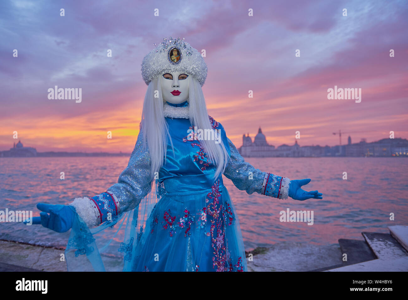 Venezianische Masken in Venedig Italien. Stockfoto