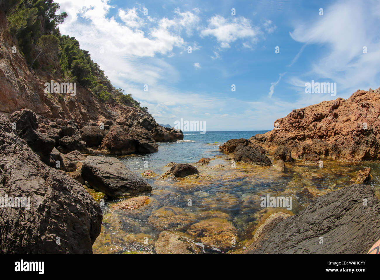 Es Caló S'Estaca, Naturpark der Sierra de Tramuntana, Valldemossa, Mallorca, Balearen Inseln Spanien Stockfoto