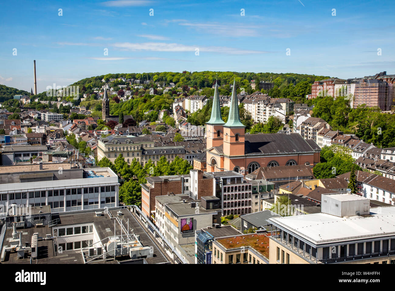 Wuppertal, Elberfeld, Blick über die Nördliche Innenstadt, Deutschland Stockfoto