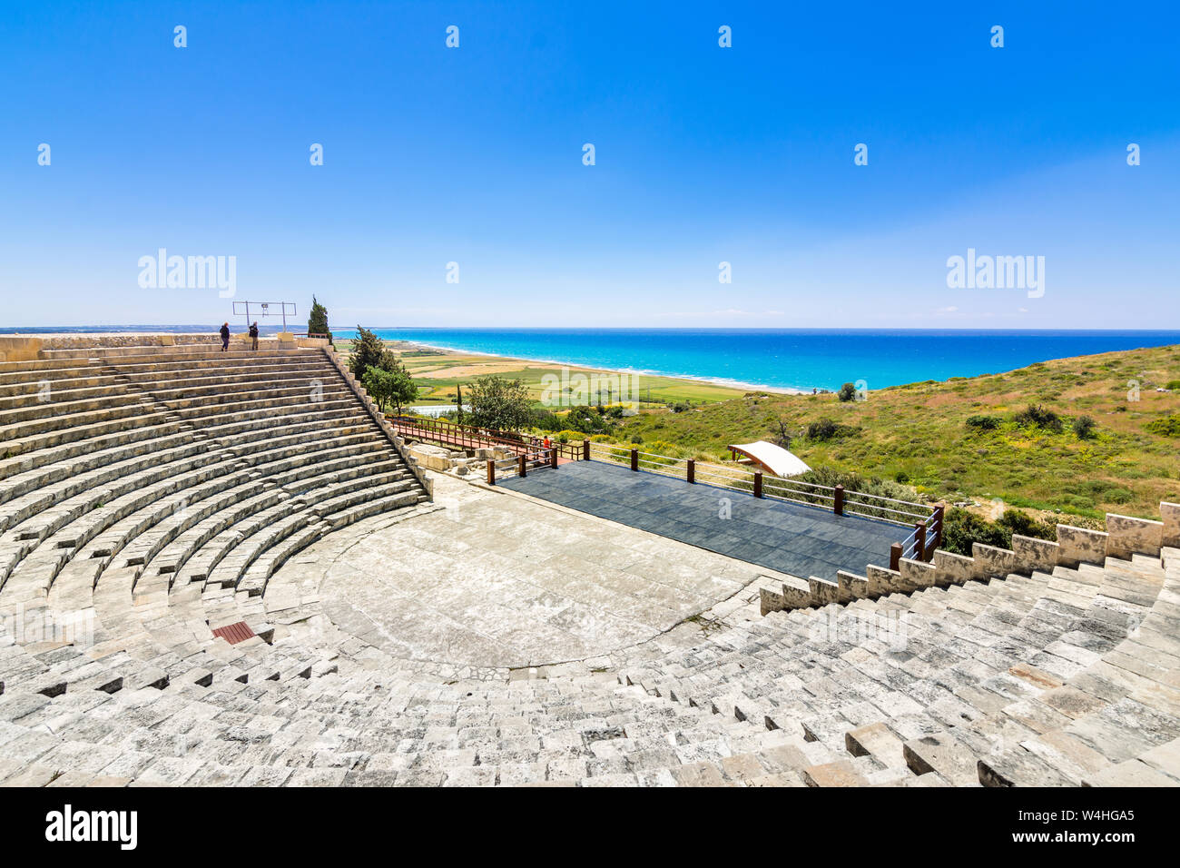 Das römische Theater am alten Kourion, Bezirk von Lemessos (Limassol), Zypern Stockfoto