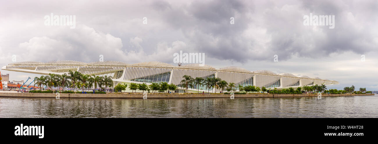 Rio de Janeiro, Brasilien - Oktober 6, 2018: Das Museum von Morgen (Museu do Amanhã) in Rio de Janeiro, entworfen von Santiago Calatrava. Stockfoto