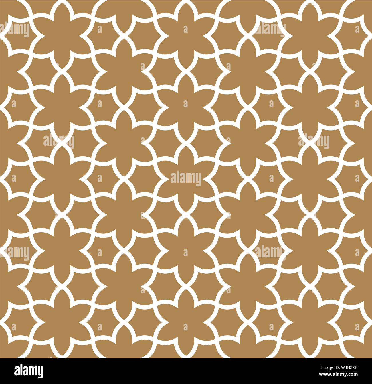 Nahtlose geometrische Verzierung auf traditionelle arabische Kunst. muslimischen Mosaik. Braune Farbe Hintergrund. Die durchschnittliche Dicke Linie. Stock Vektor