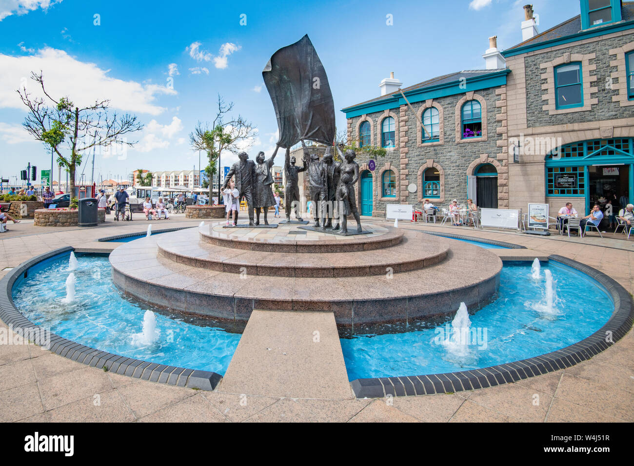 Liberation Square, St Helier, Jersey, Channel Islands. Stockfoto