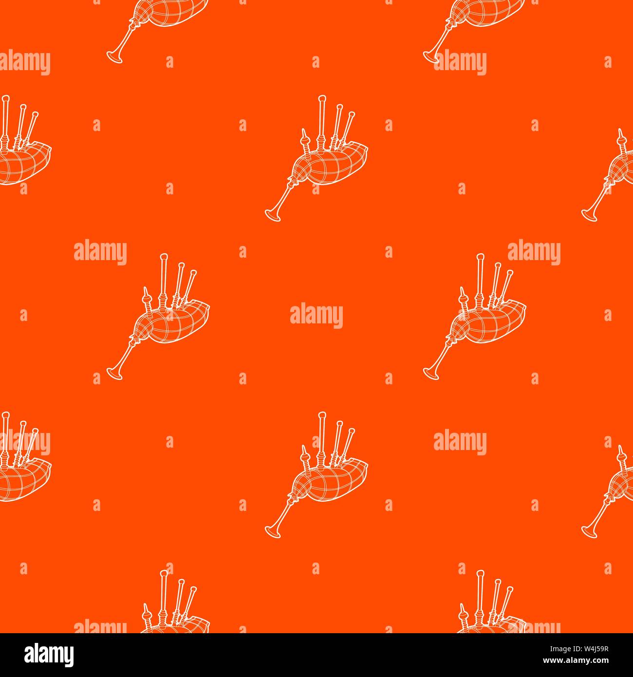 Dudelsack Muster Vector Orange Stock Vektor