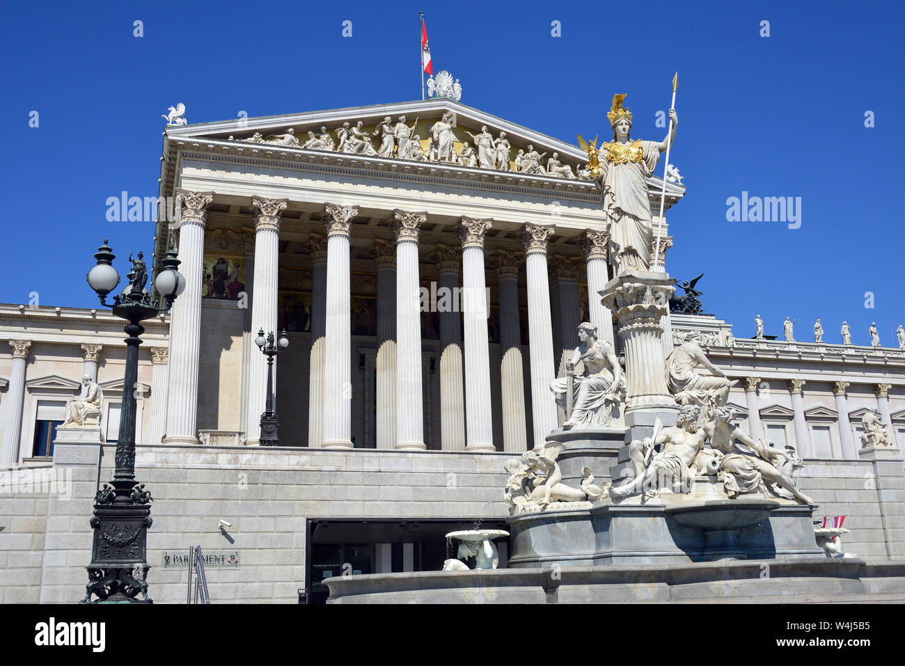 Österreichisches Parlament Gebäude, das Parlamentsgebäude, das Parlament, Wien, Wien, Österreich, Europa Stockfoto