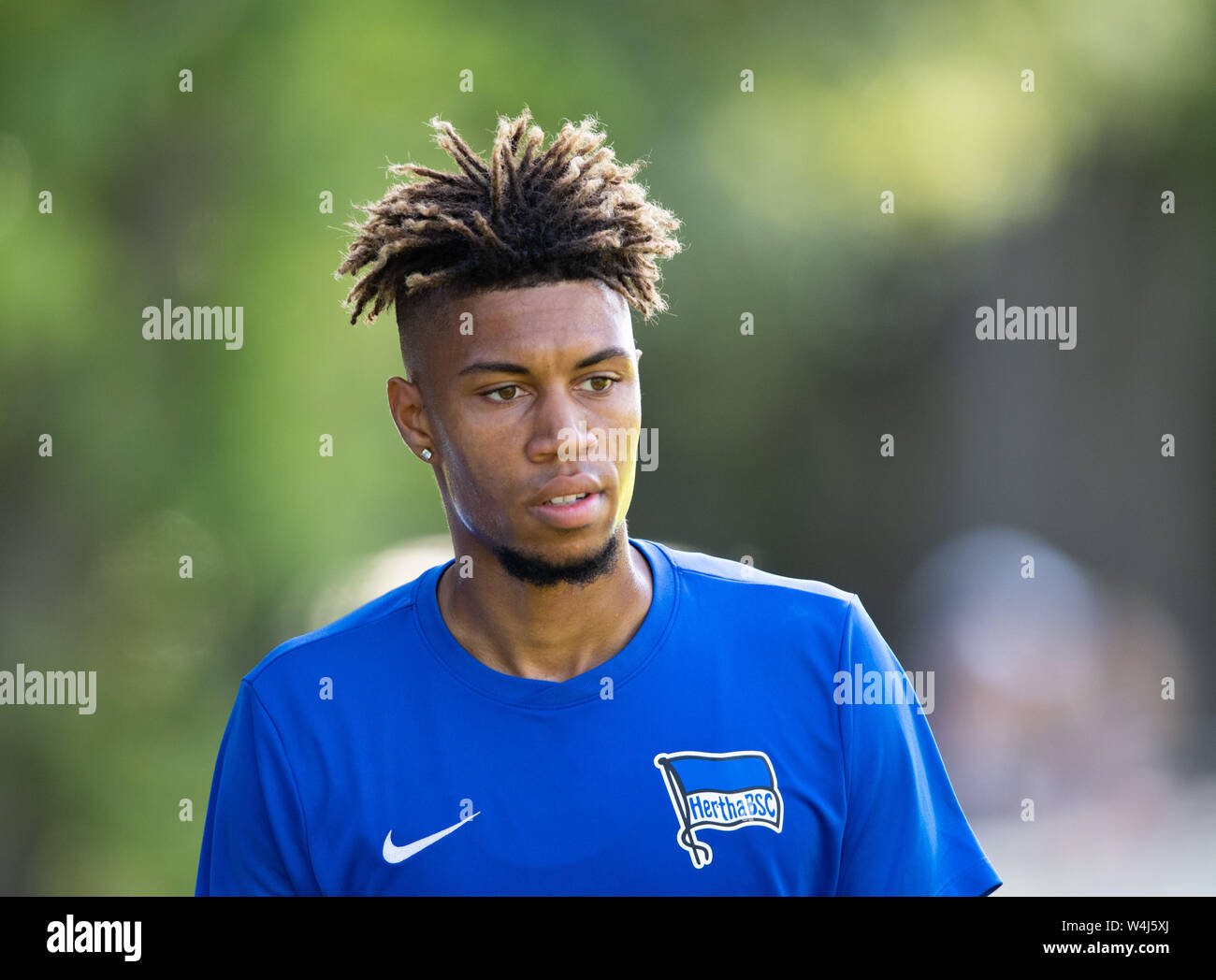 Berlin, Deutschland. 23. Juli, 2019. Sidney Friede kommt auf den Platz. Credit: Soeren Stache/dpa/Alamy leben Nachrichten Stockfoto