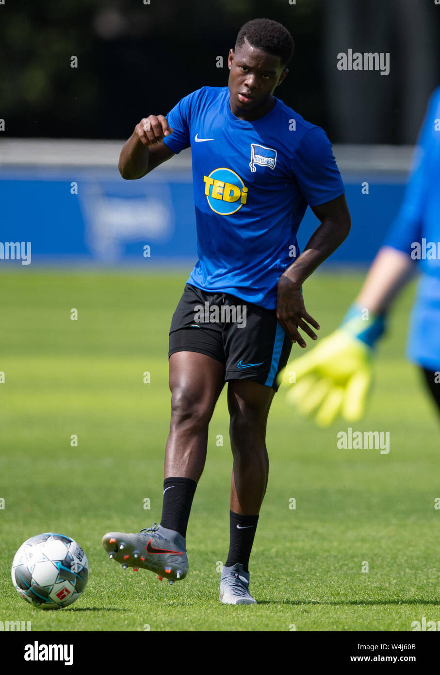 Berlin, Deutschland. 23. Juli, 2019. Daishawn Redan spielt den Ball. Credit: Soeren Stache/dpa/Alamy leben Nachrichten Stockfoto