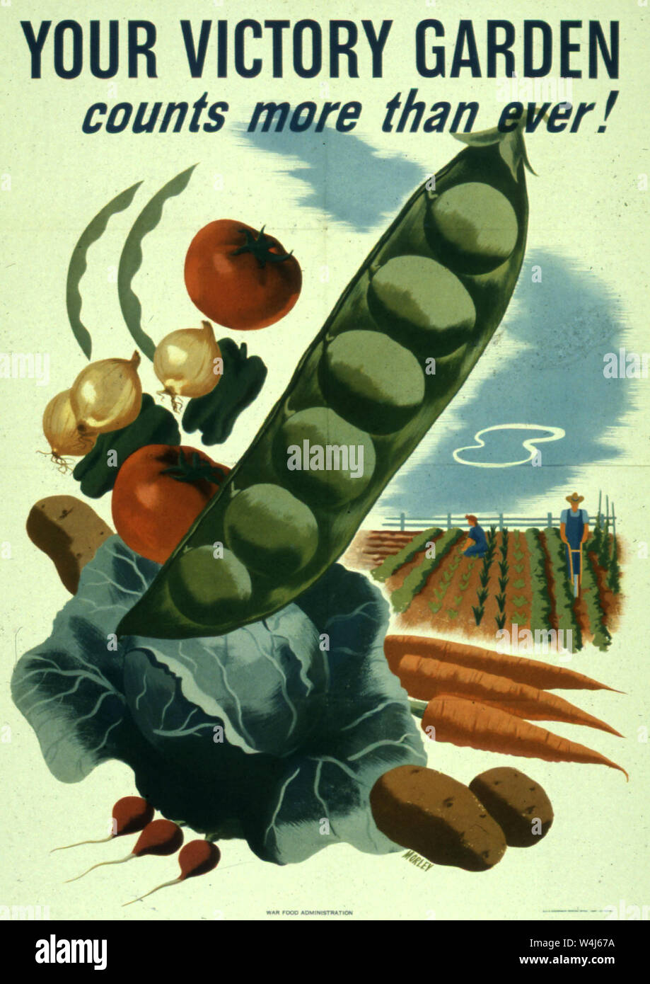 Kriegszeit Poster. Ihr Sieg Garten zählt mehr denn je! 1941 - 1945 Stockfoto