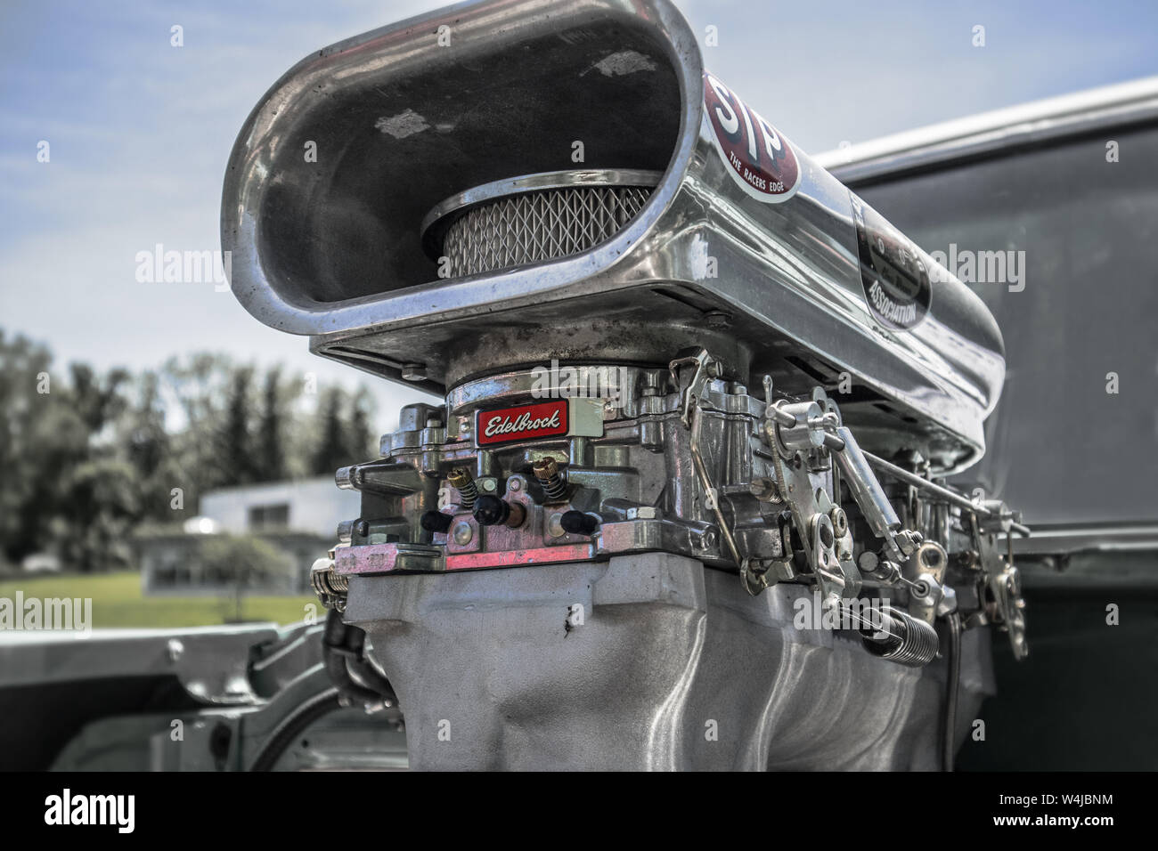 Spezielle Edelbroke Vergaser für Überladen auto motor. Stockfoto