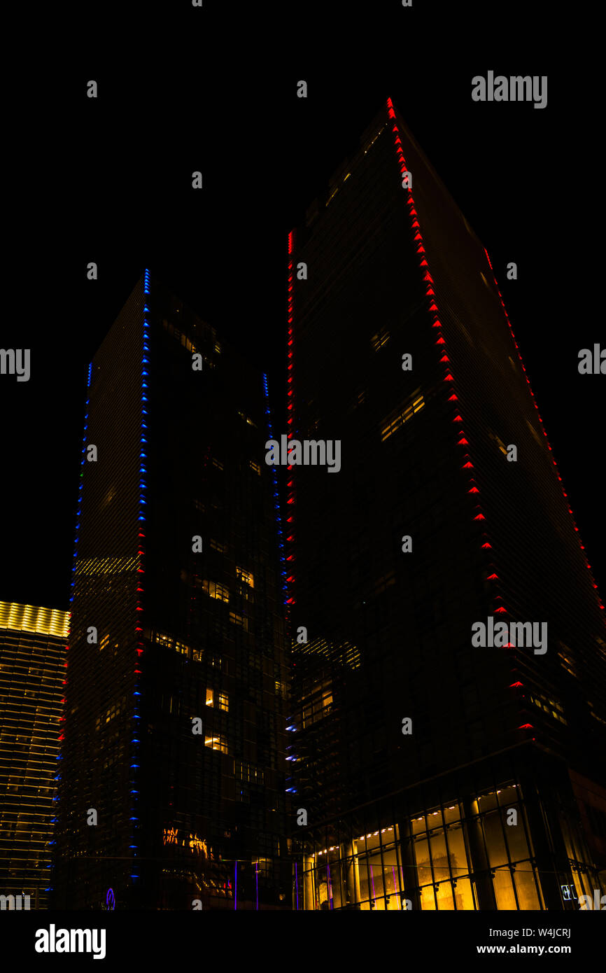 Las Vegas Nacht Gebäude Stockfoto