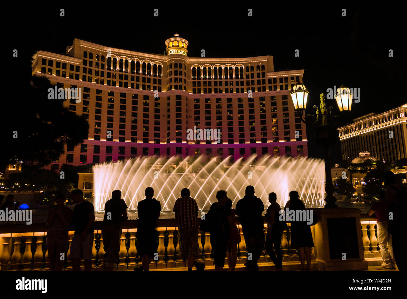 Las Vegas Nacht Bellagio Brunnen Stockfoto