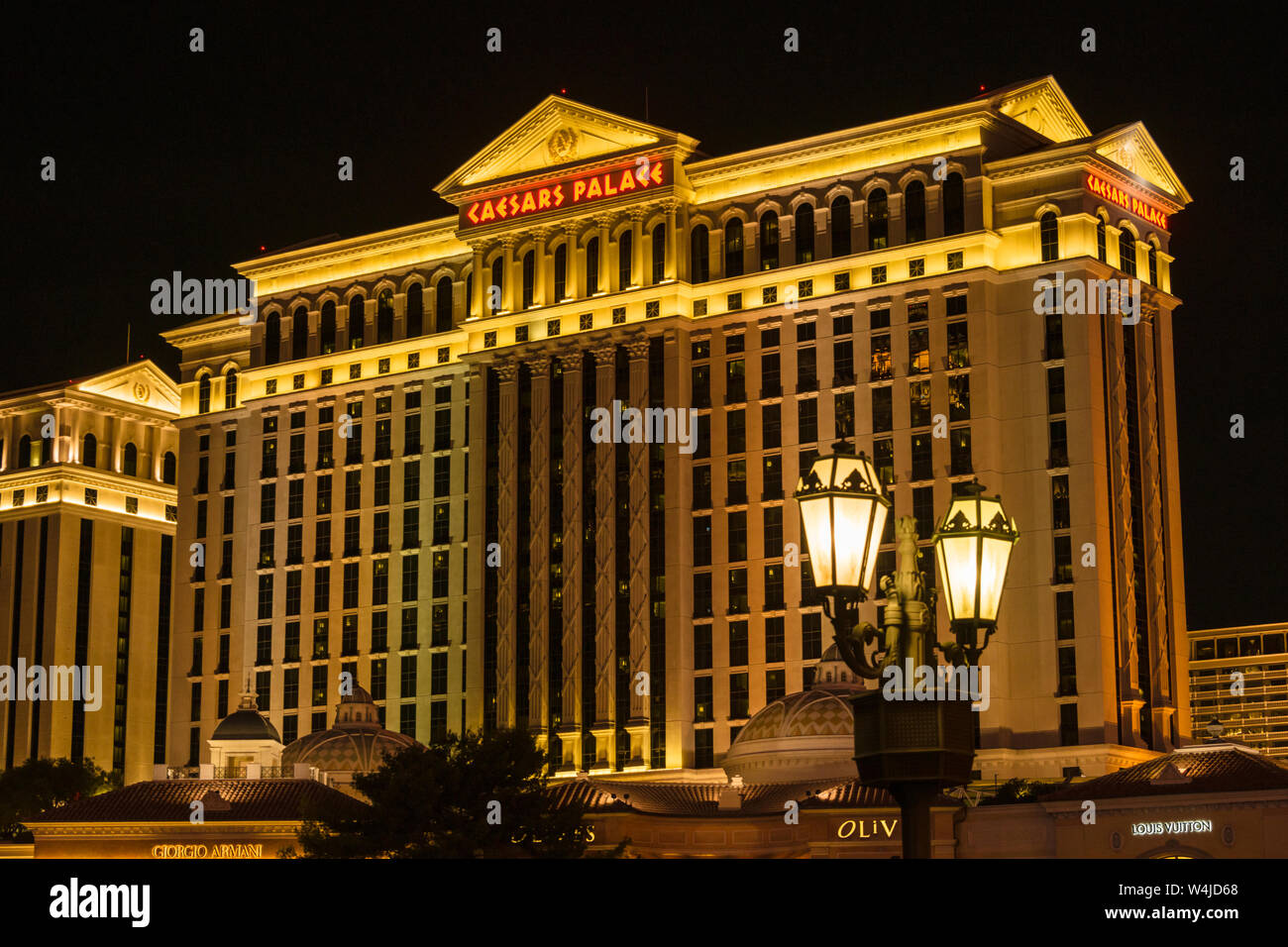 Caesars Palace Las Vegas Nacht Stockfoto