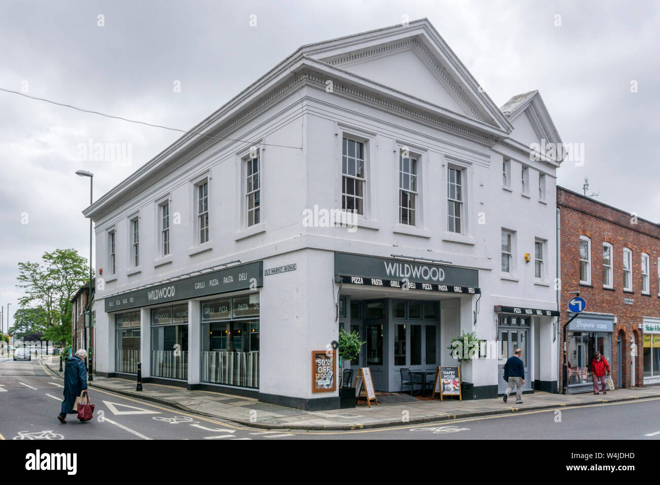 Ein Zweig der Wildwood italienischen Restaurants in Southgate, Chichester. Stockfoto