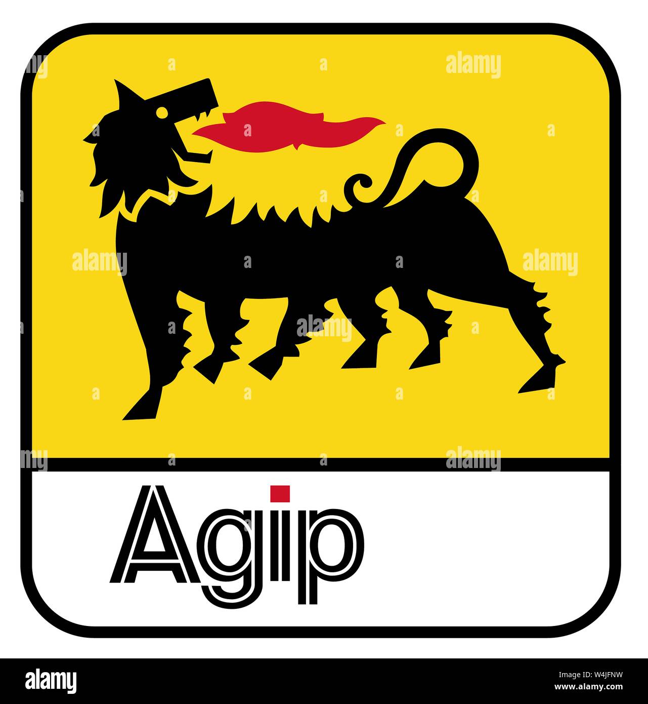 Logo, Agip, Tankstelle Marke, Deutschland Stockfoto