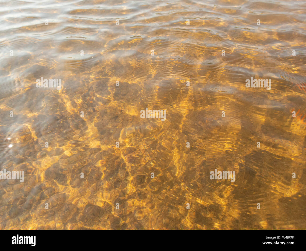 Meeresboden sichtbar in der Bucht, Bottnischen Meerbusen, Finnland Stockfoto