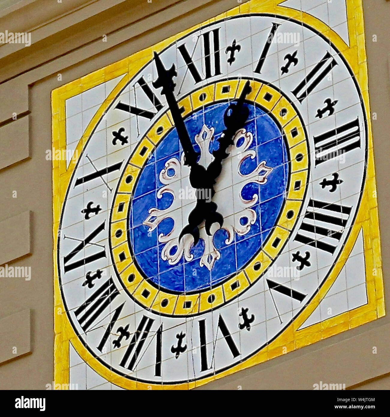 Clock Tower, Piazza Umberto, Capri, Kampanien, Italien. Stockfoto