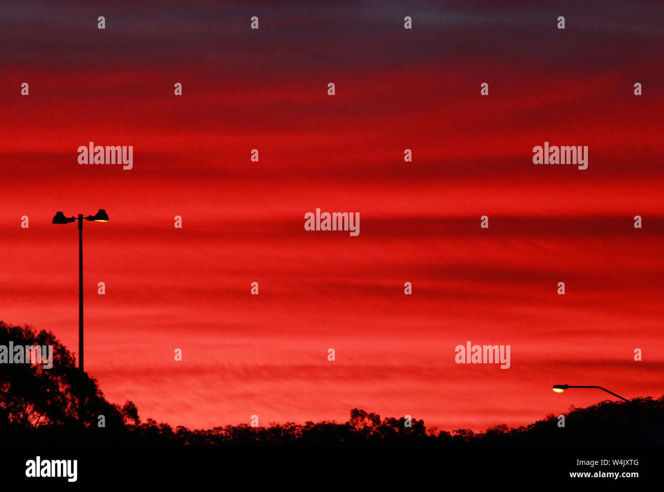 Städtischen Sonnenuntergang Stockfoto