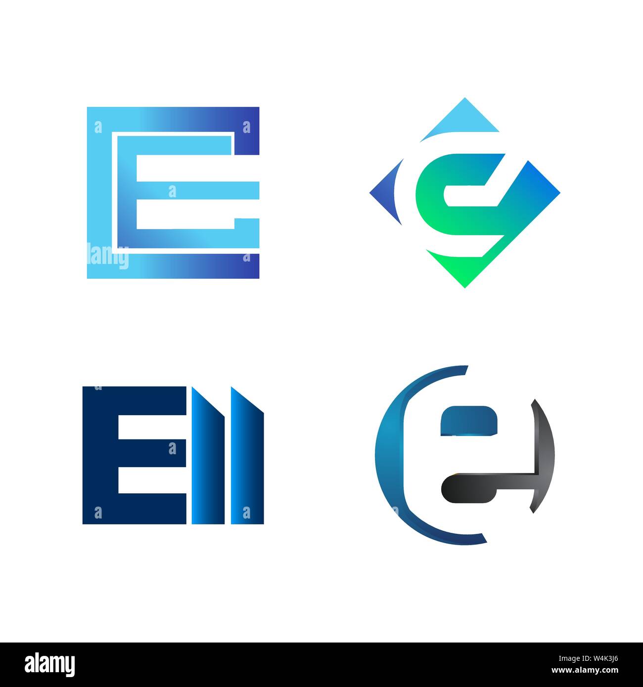 Der erste Brief CE, E, ELL, Symbol für Business Logo Design Template. Sammlung von Abstracts moderne Symbole für Organisation Stock Vektor