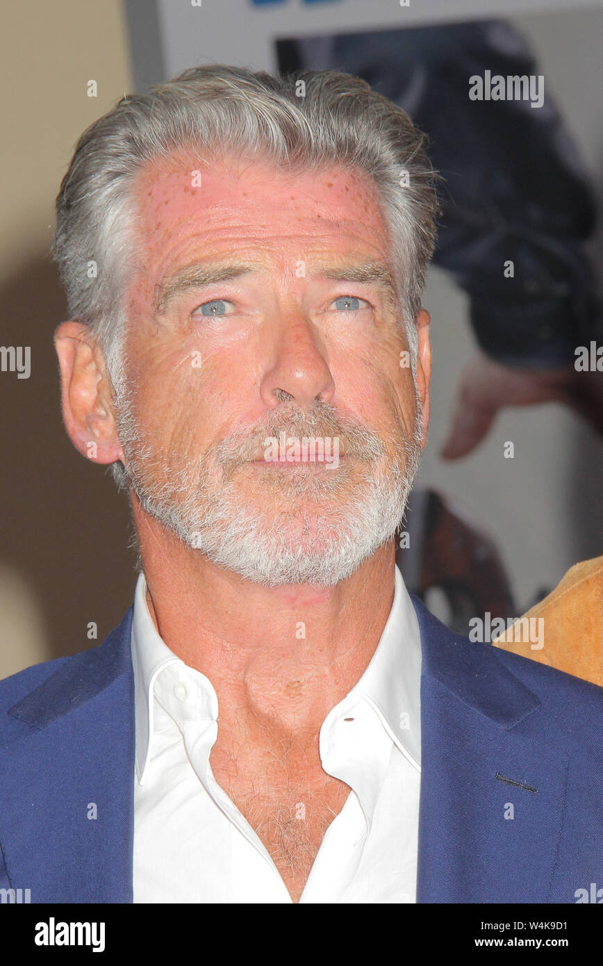 Los Angeles, USA. 22. Juli, 2019. Pierce Brosnan 08/19/2019 Die Los Angeles Premiere von "Once Upon A Time In Hollywood' an der TCL Chinese Theatre in Los Angeles, CA Credit: Cronos/Alamy Leben Nachrichten gehalten Stockfoto