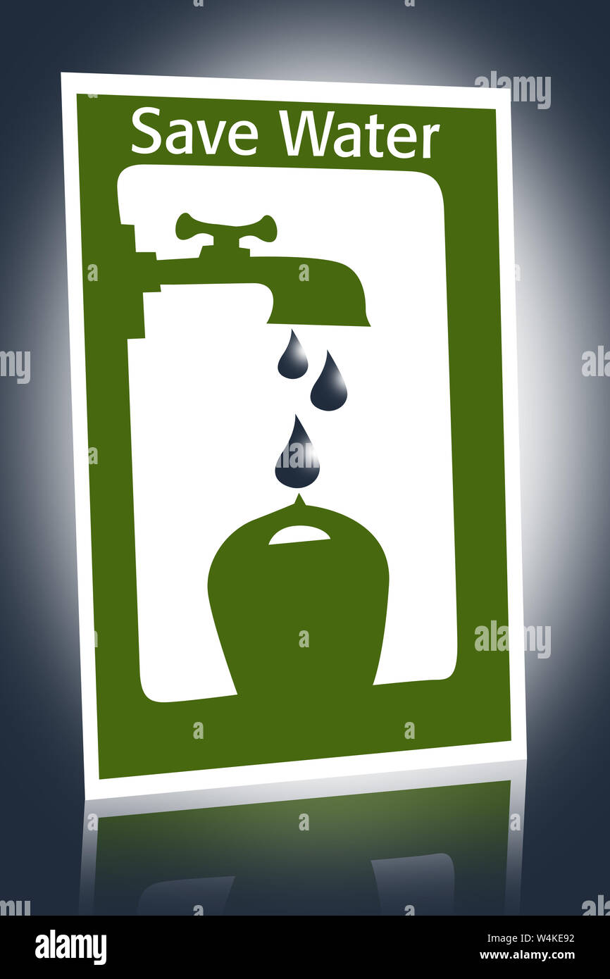 „Save Water“-Poster Stockfoto