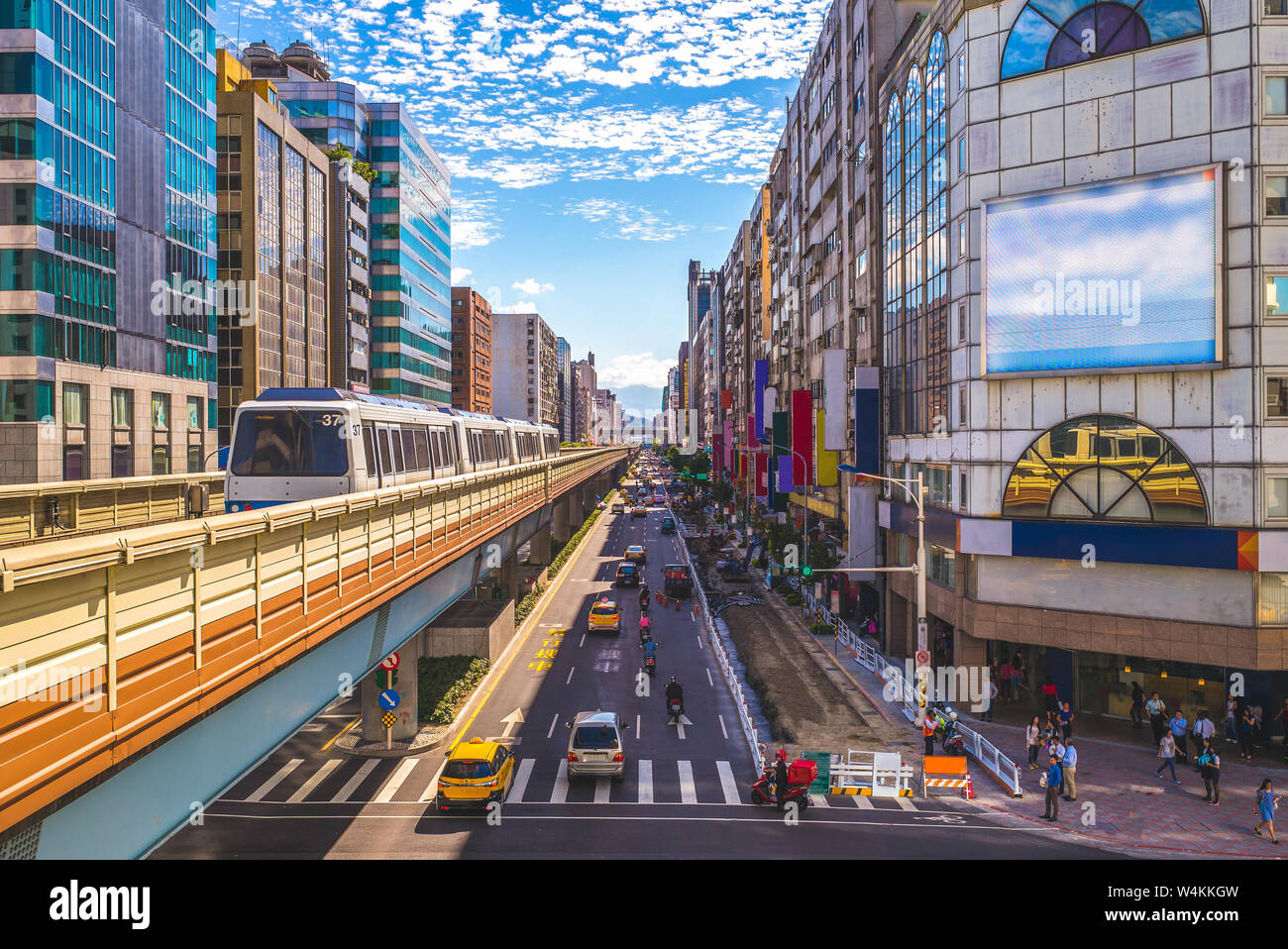 Die wenshan und Neihu Linien von Taipei Rapid Transit System Stockfoto