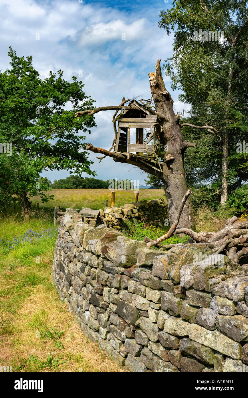 Die alten klapprigen Treehouse Stockfoto