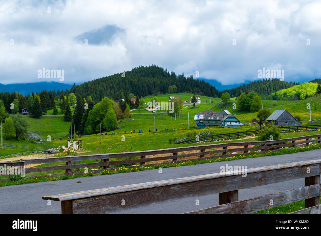 Cheile Gradistei, Fundata, Rumänien - Mai 25, 2019: Schöne Landschaft der Cheile Gradistei, Fundata, Brasov, Rumänien. Stockfoto
