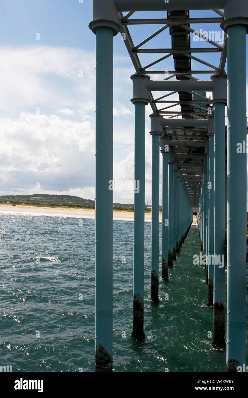 Bergbau, Verwaltung und Transport von Titanmineralsanden. Bootsbau für den Schiffsbetrieb Frachtbestückung & Weitertransport.an OGV. Stockfoto