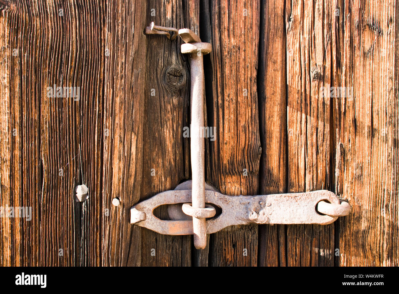 Eisen Haken für die Verriegelung gate Stockfoto