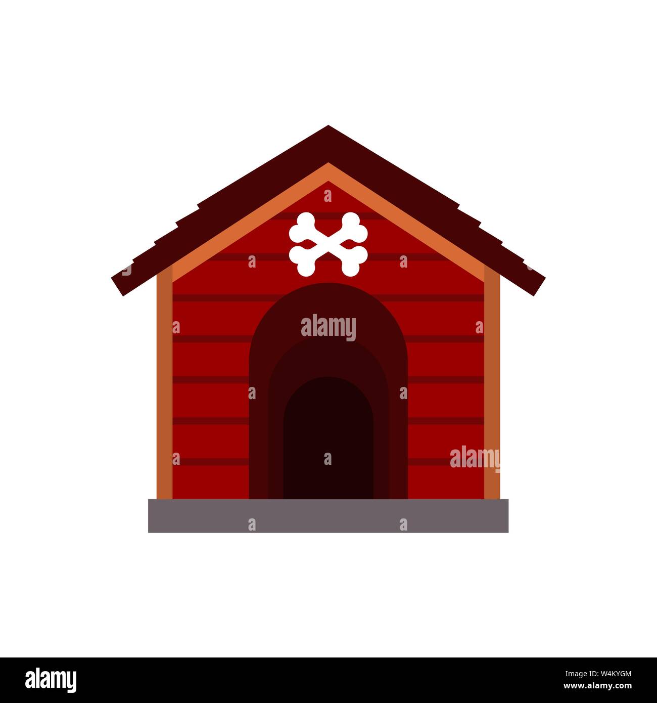 Hundehütte isoliert. kennel Vector Illustration. Haus für Hund Stock Vektor
