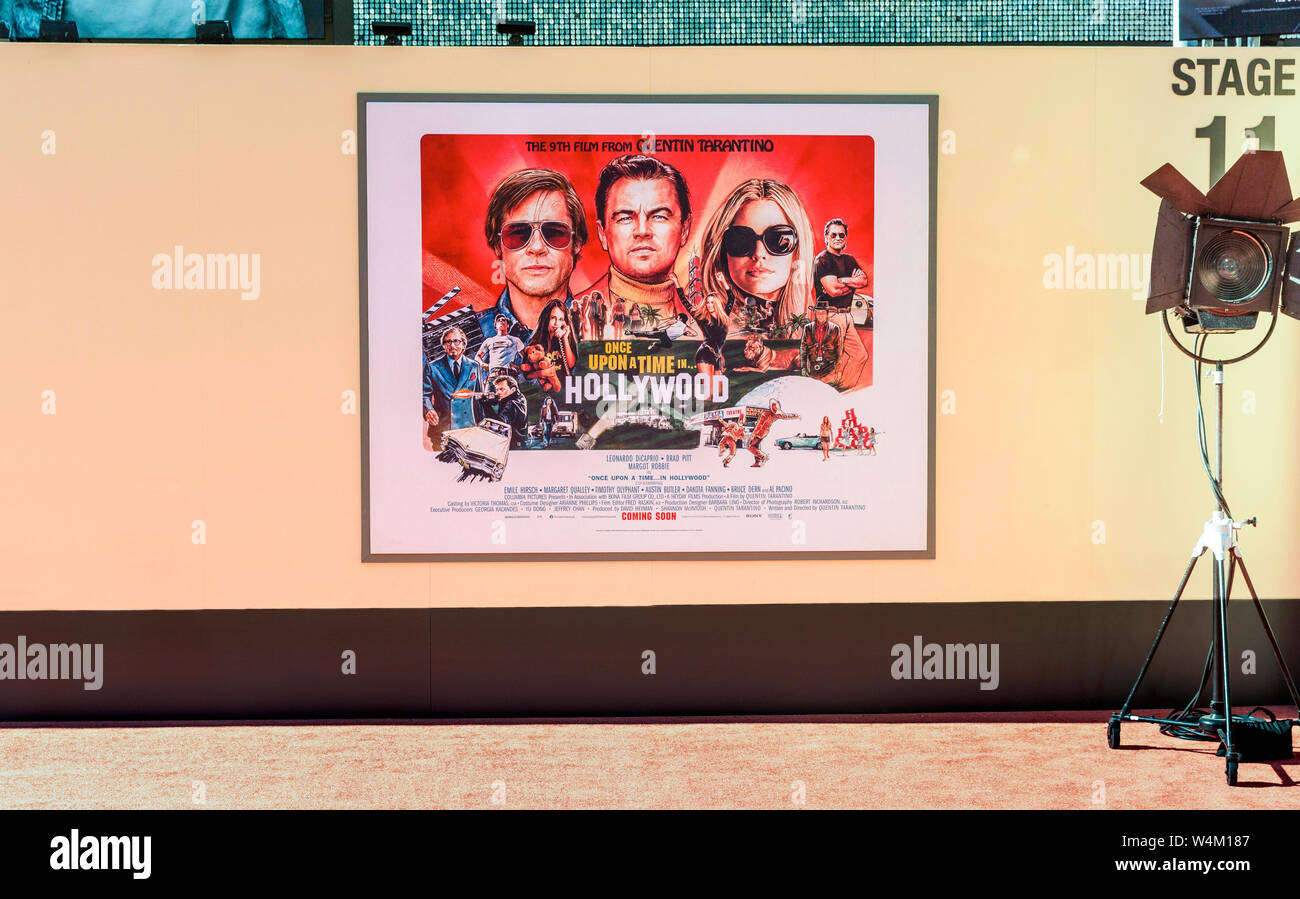 Los Angeles, CA - 22. Juli 2019: Ein Blick auf die für die Los Angeles Premiere von "Once Upon a Time in Hollywood" bei TCL Chinese Theatre statt Stockfoto