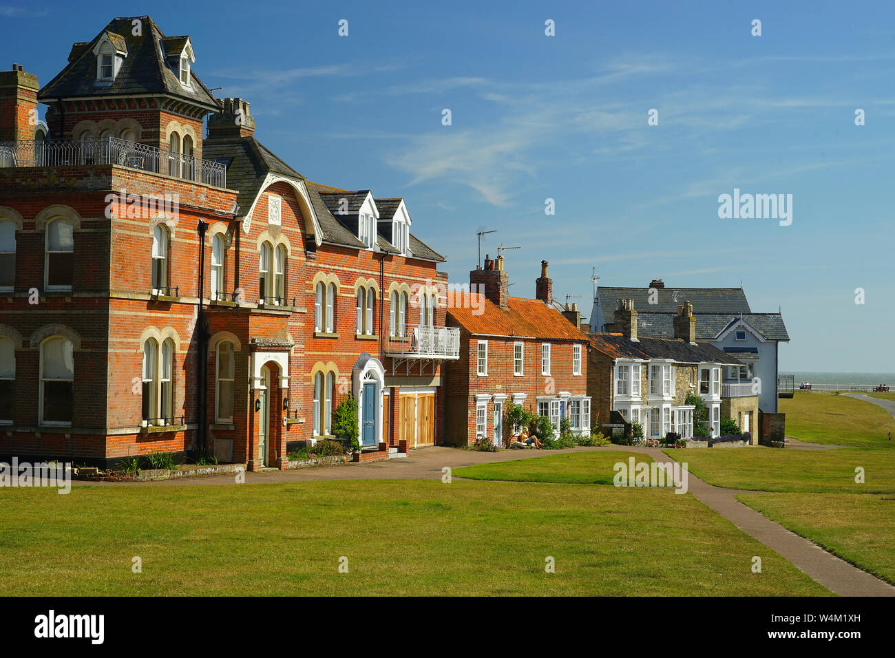 Architektur auf dem Grün am Southwold Stockfoto