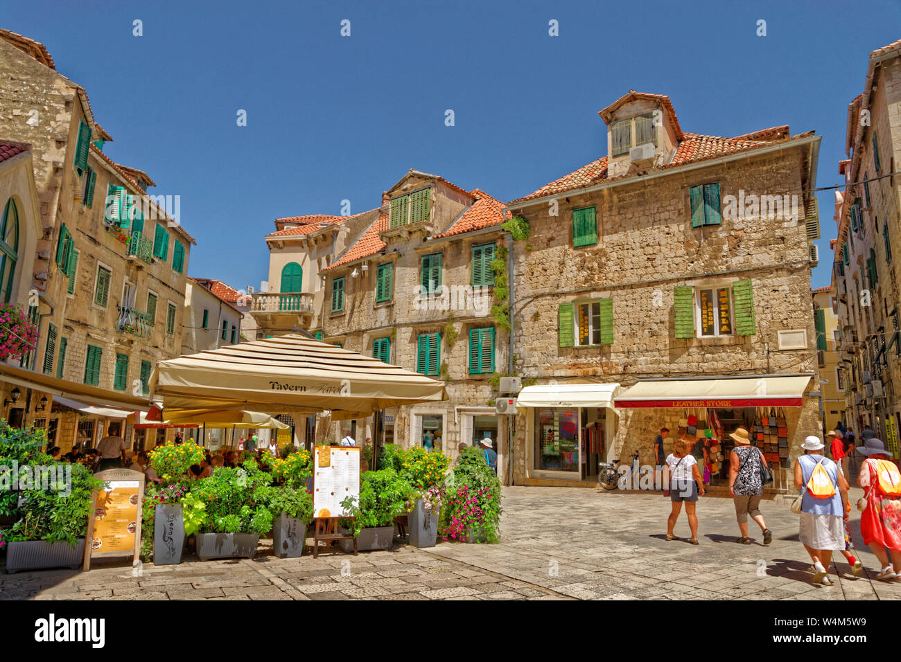 Brace Radic Square, Altstadt von Split, Kroatien. Stockfoto