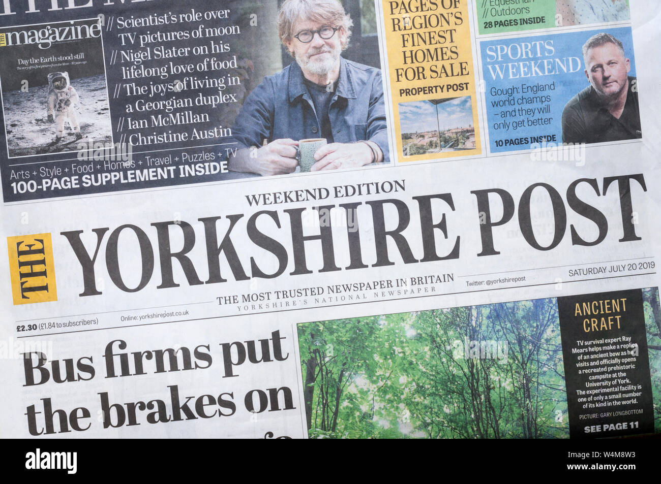 Der Yorkshire Post ist Yorkshire die Lokalzeitung. Stockfoto