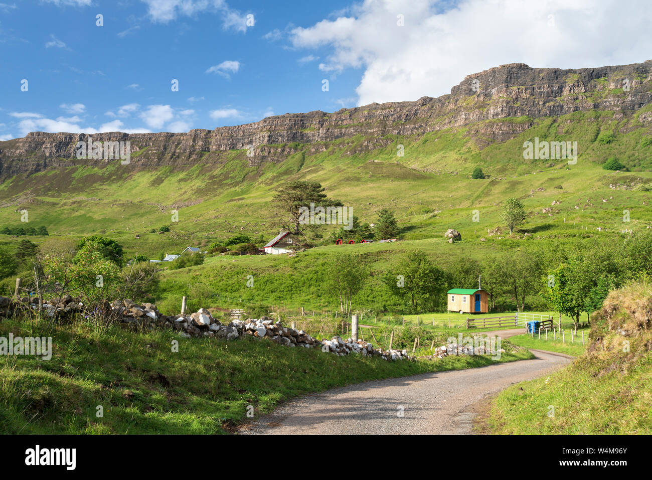 Remote Cleadale crofting Gemeinschaft auf der Isle of Eigg, kleinen Inseln, Schottland. Stockfoto