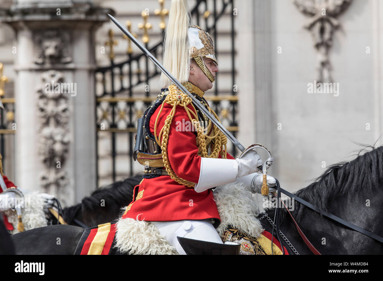 Die Farbe, Geburtstag Parade feiern der Königin außerhalb des Buckingham Palace, London, England, Vereinigtes Königreich Stockfoto