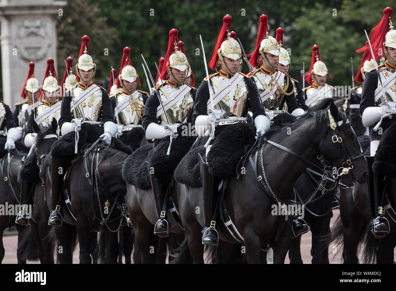 Die Farbe, Geburtstag Parade feiern der Königin außerhalb des Buckingham Palace, London, England, Vereinigtes Königreich Stockfoto
