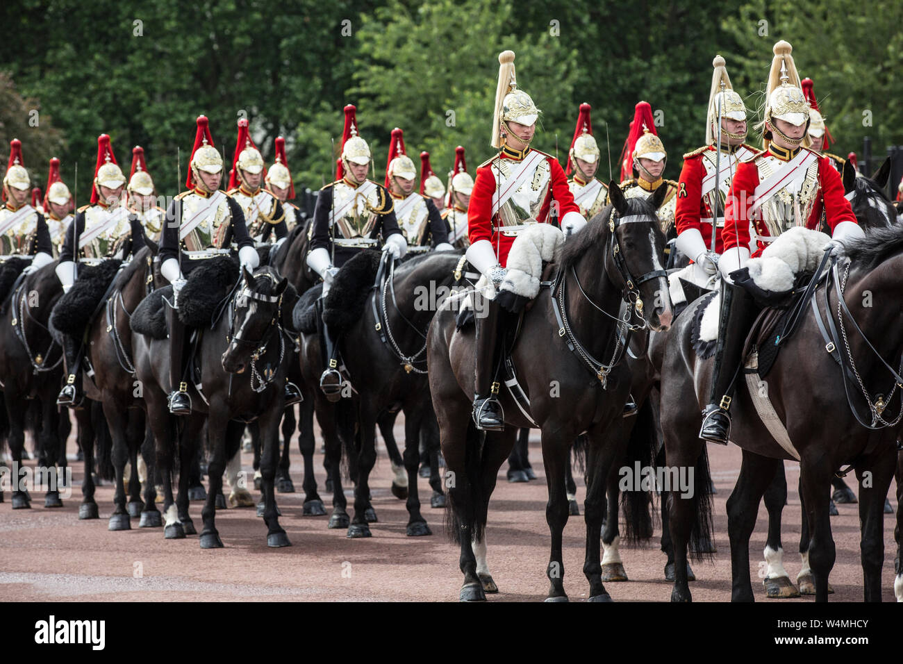 Die Farbe, Geburtstag Parade feiern der Königin außerhalb des Buckingham Palace, London, England, Vereinigtes Königreich Stockfoto