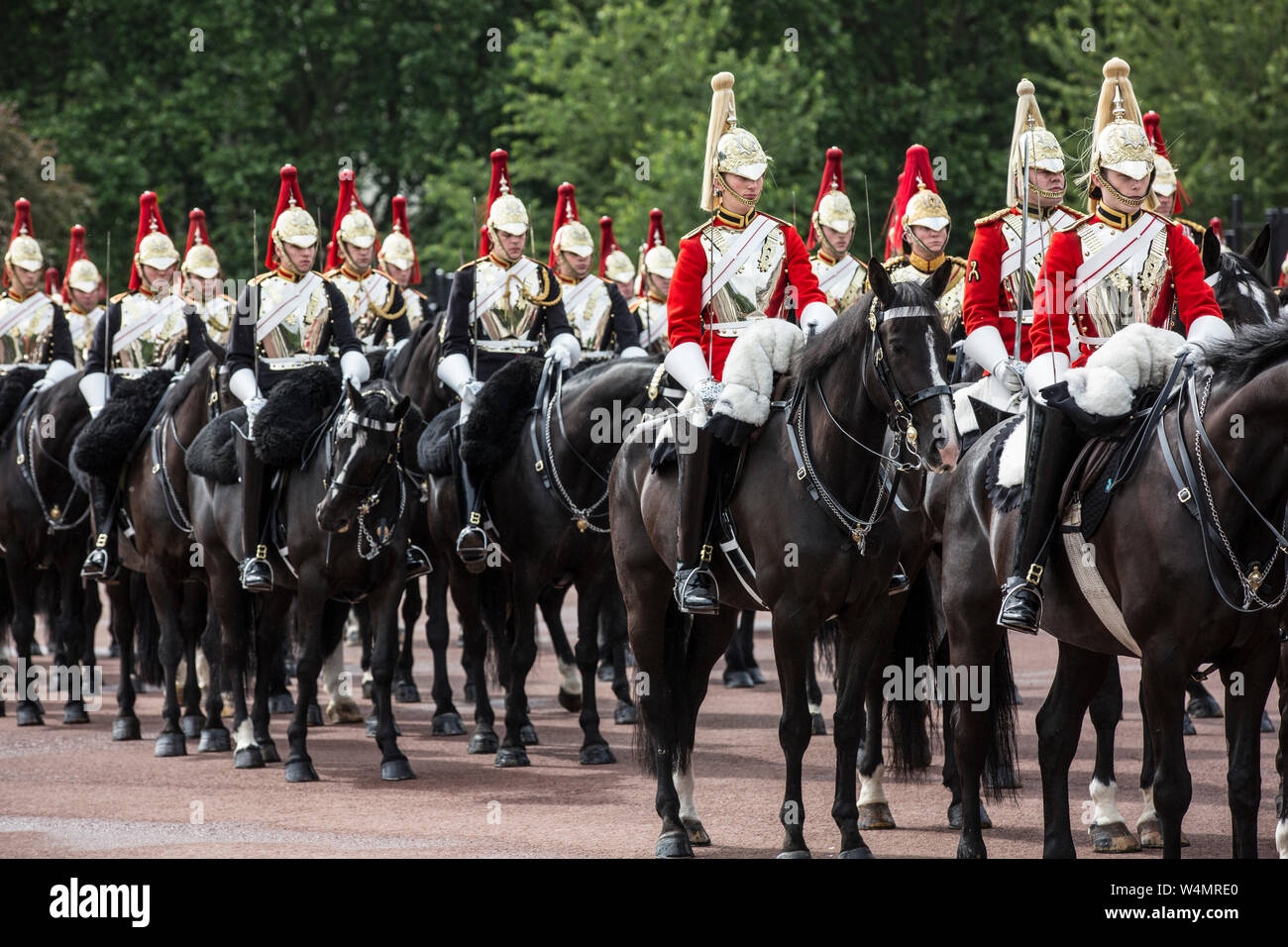 Die Farbe, Geburtstag Parade feiern der Königin außerhalb des Buckingham Palace, London, England, Vereinigtes Königreich Stockfoto