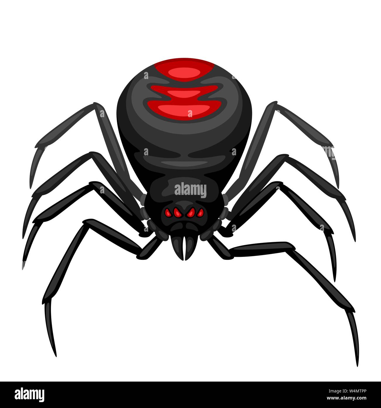 Black Widow spider Symbol. Stock Vektor