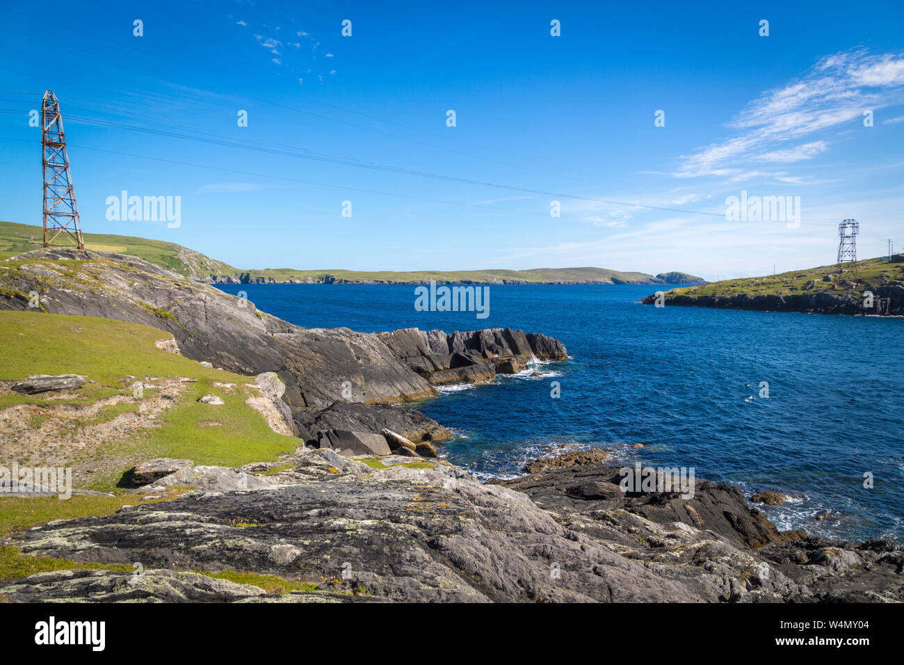 Seilbahn nach dursey Island am Ende der Halbinsel Beara, Irland Stockfoto