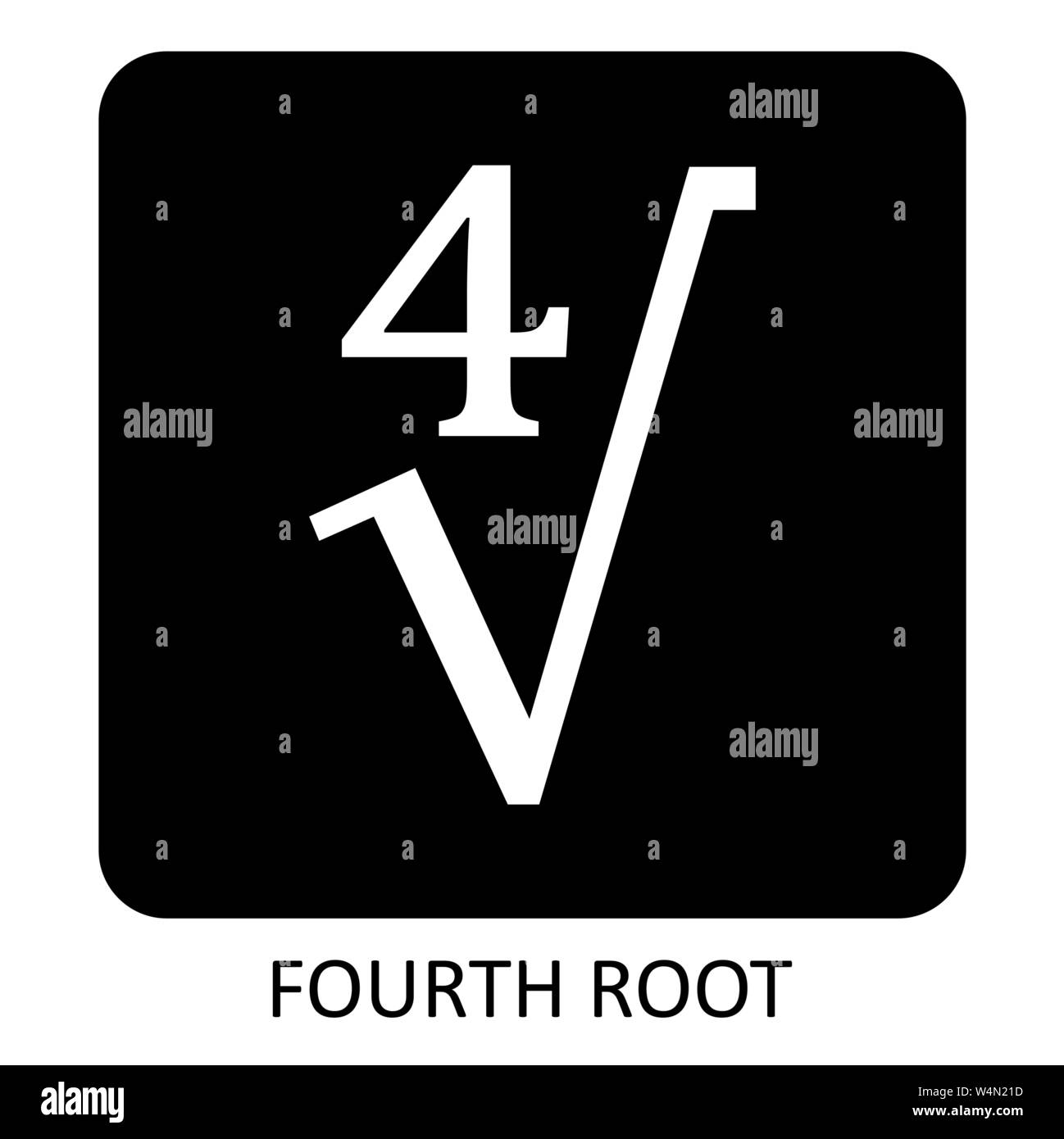 Vierte Wurzel Symbol Stock Vektor