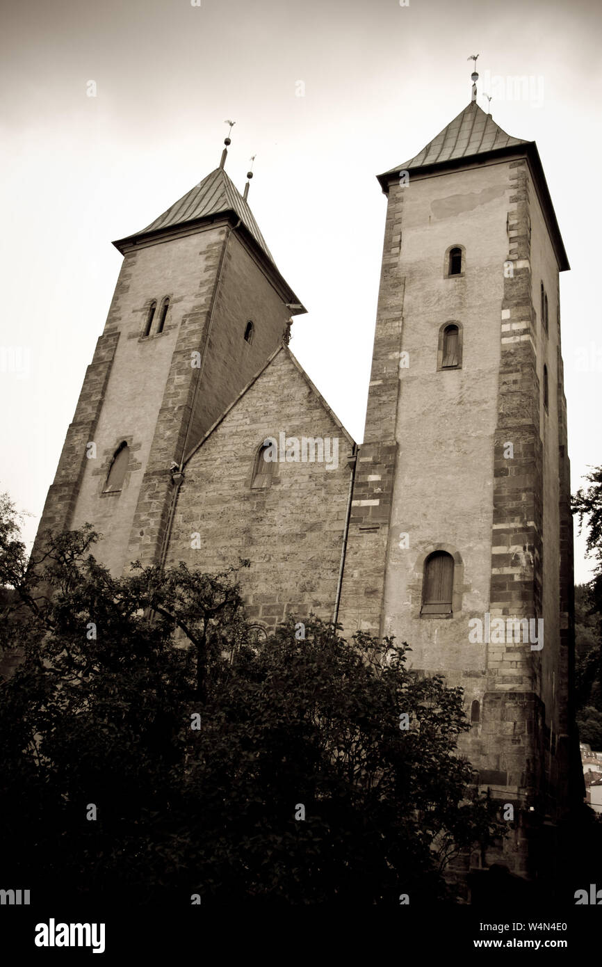 Die Mariakirken in Bergen, Norwegen. Stockfoto