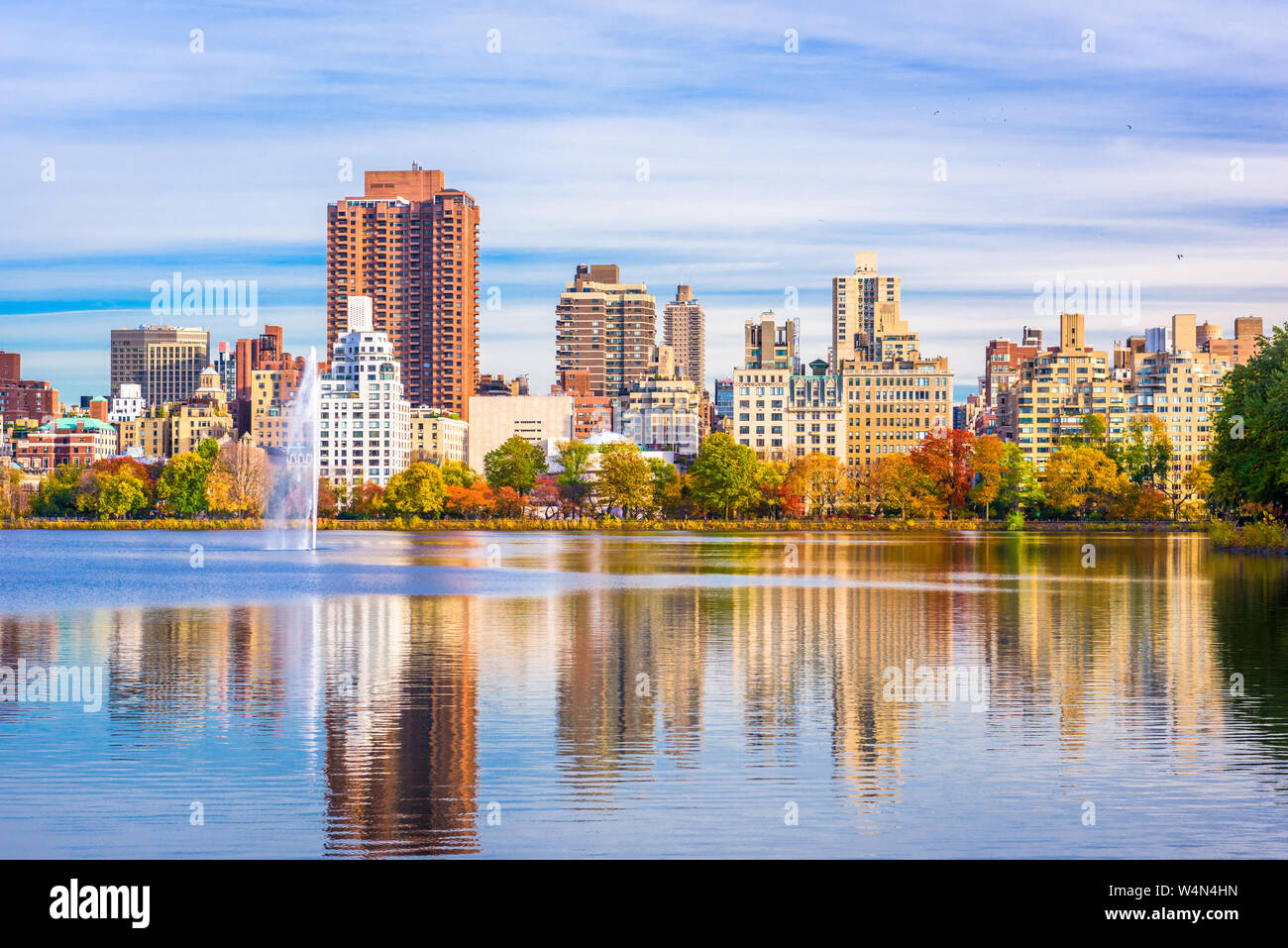New York, New York, USA am Central Park und Behälter im Herbst Saison. Stockfoto