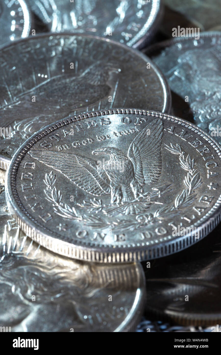 Usa historische Silber Dollar noch Leben Stockfoto