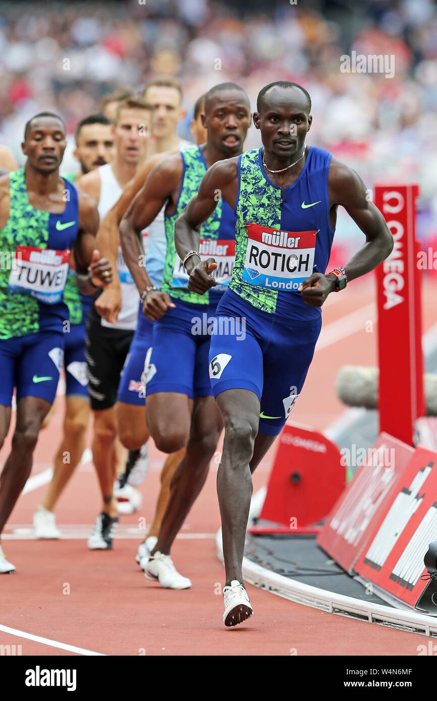 Ferguson Cheruiyot ROTICH (Kenia) konkurrieren in der Männer 800 m-Finale bei den 2019, IAAF Diamond League, Jubiläum Spiele, Queen Elizabeth Olympic Park, Stratford, London, UK. Stockfoto