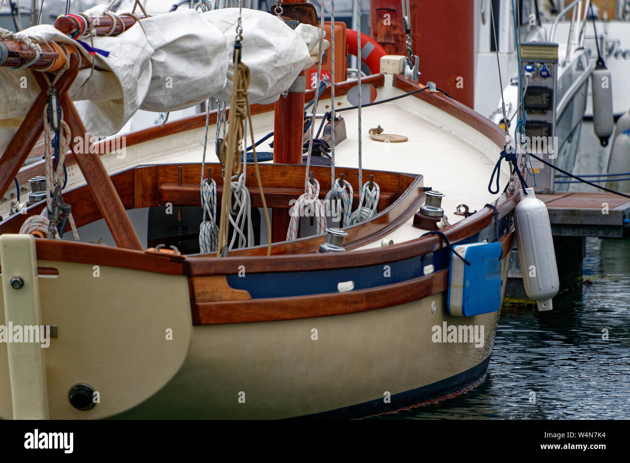 Segelyacht rigging Equipment Stockfoto