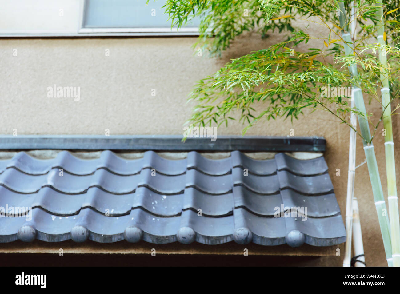 Japan lokale home Dach Architektur Haus im Dorf mit Bambus Baum für Werbung Hintergrund Stockfoto